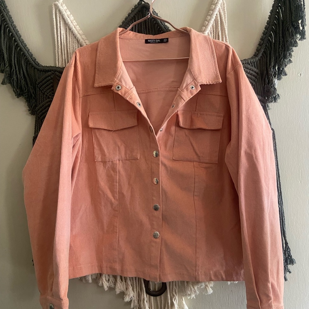 Peachy Pink Women's Corduroy Jacket
